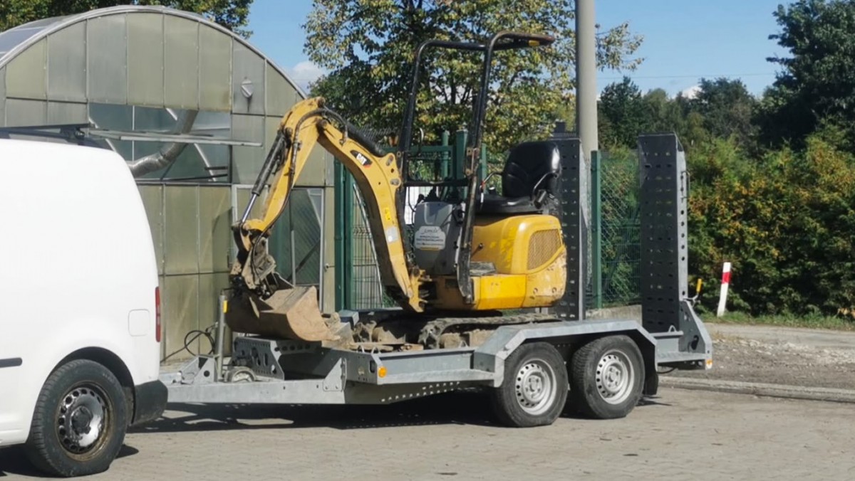 Przyczepa do przewozu maszyn budowlanych